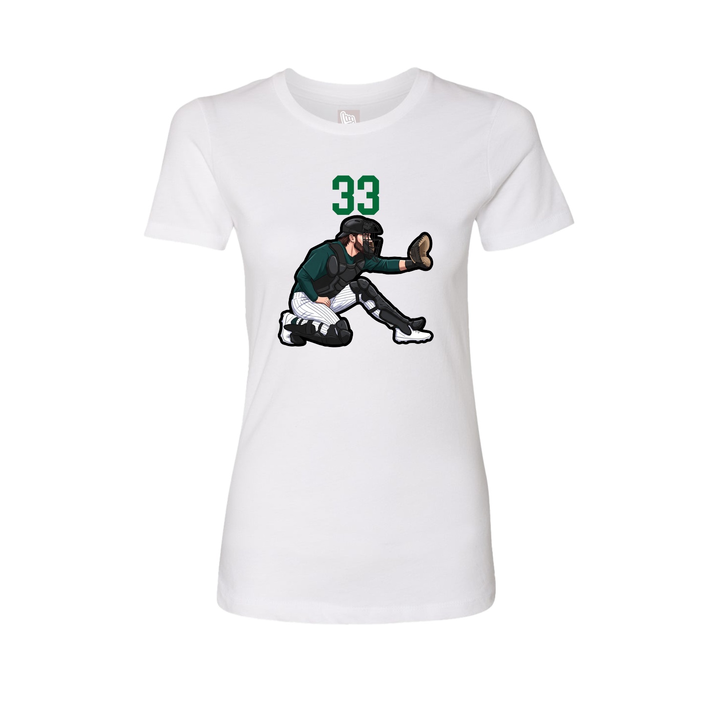 Womens Tee — Number Top in White