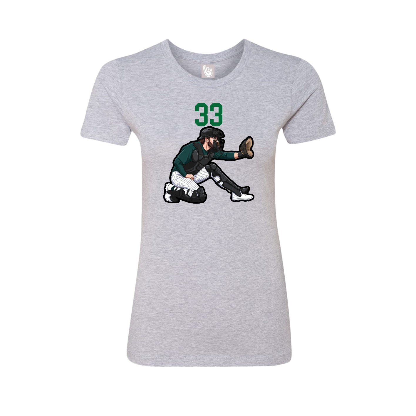 Womens Tee — Number Top in Grey