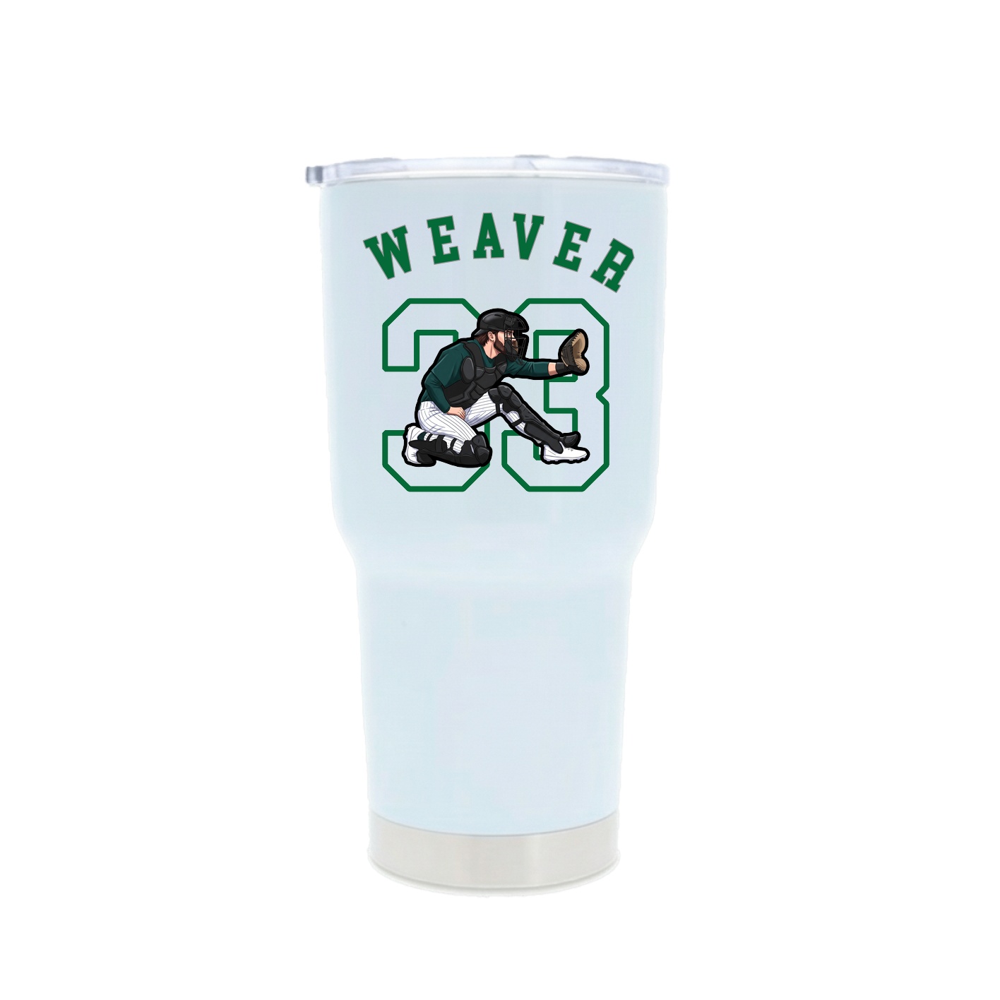 30oz Stainless Steel Tumbler — Shirsey Arch in White