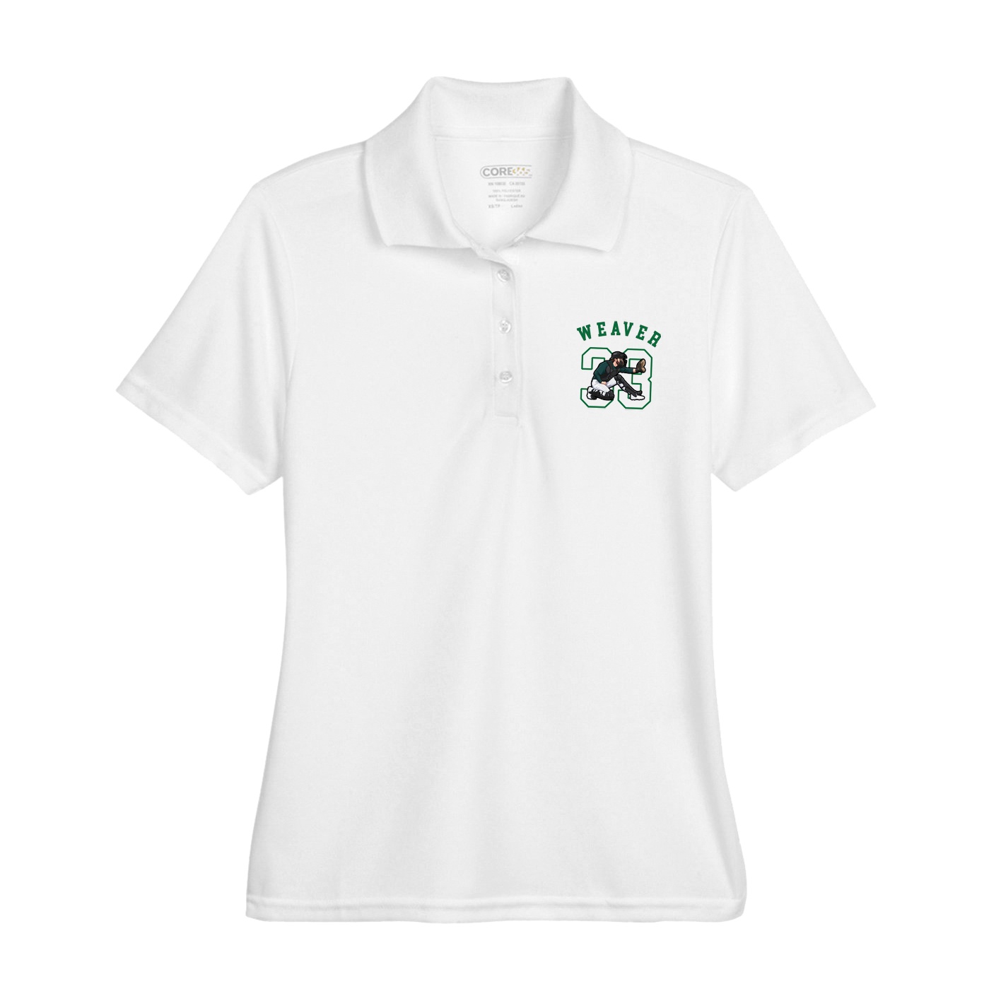 Womens Performance Polo — Shirsey Arch in White