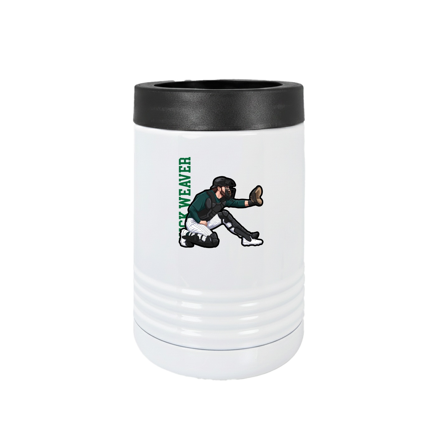 Beverage Holder — Name Vertical in White