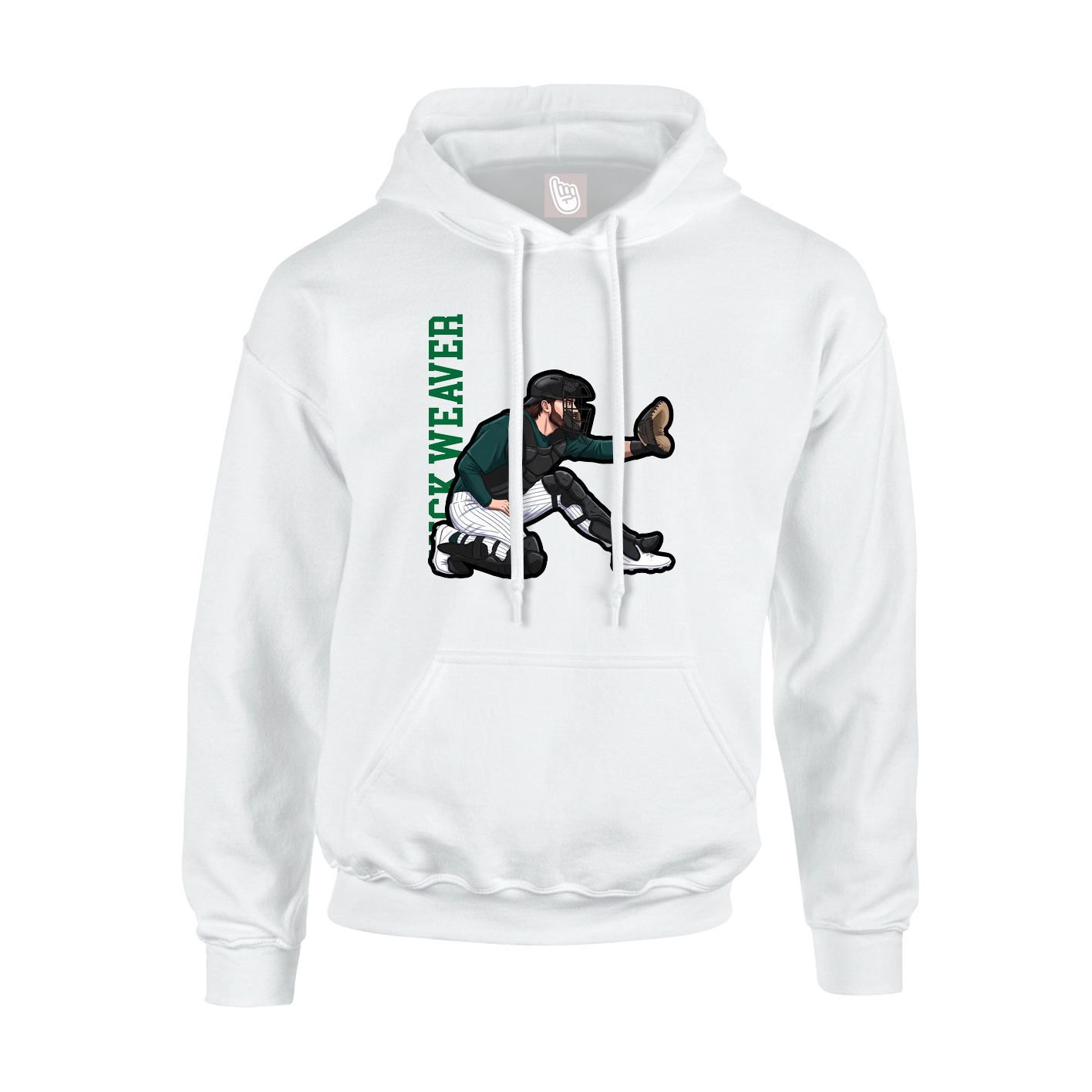 Hoodie — Name Vertical in White