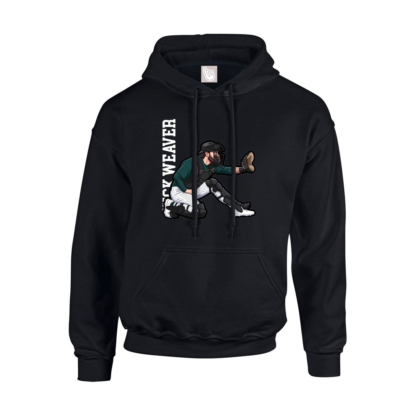Youth Hoodie — Name Vertical in Black