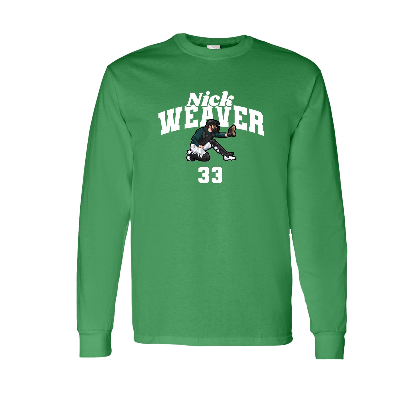 Long Sleeve Tee — Signature Arch in Green