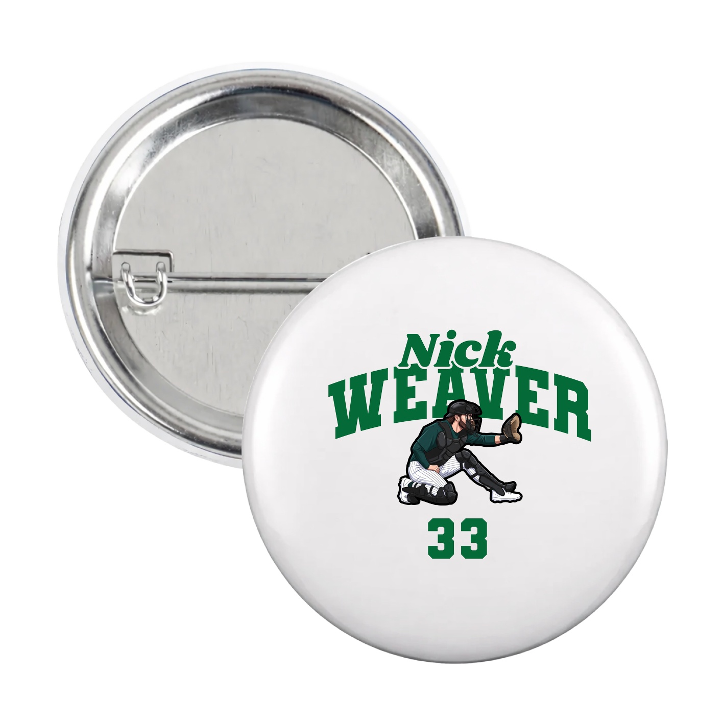 Game Day Button — Signature Arch in White