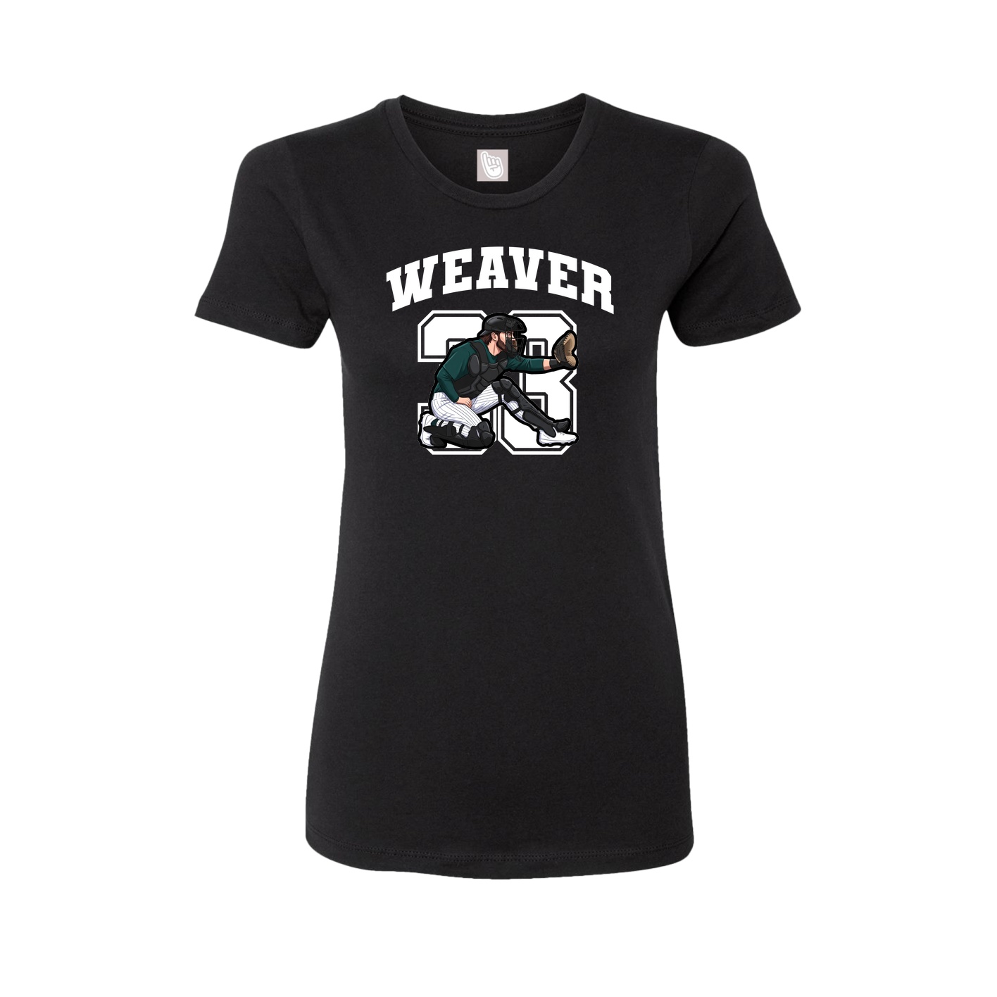 Womens Tee — Number in Black