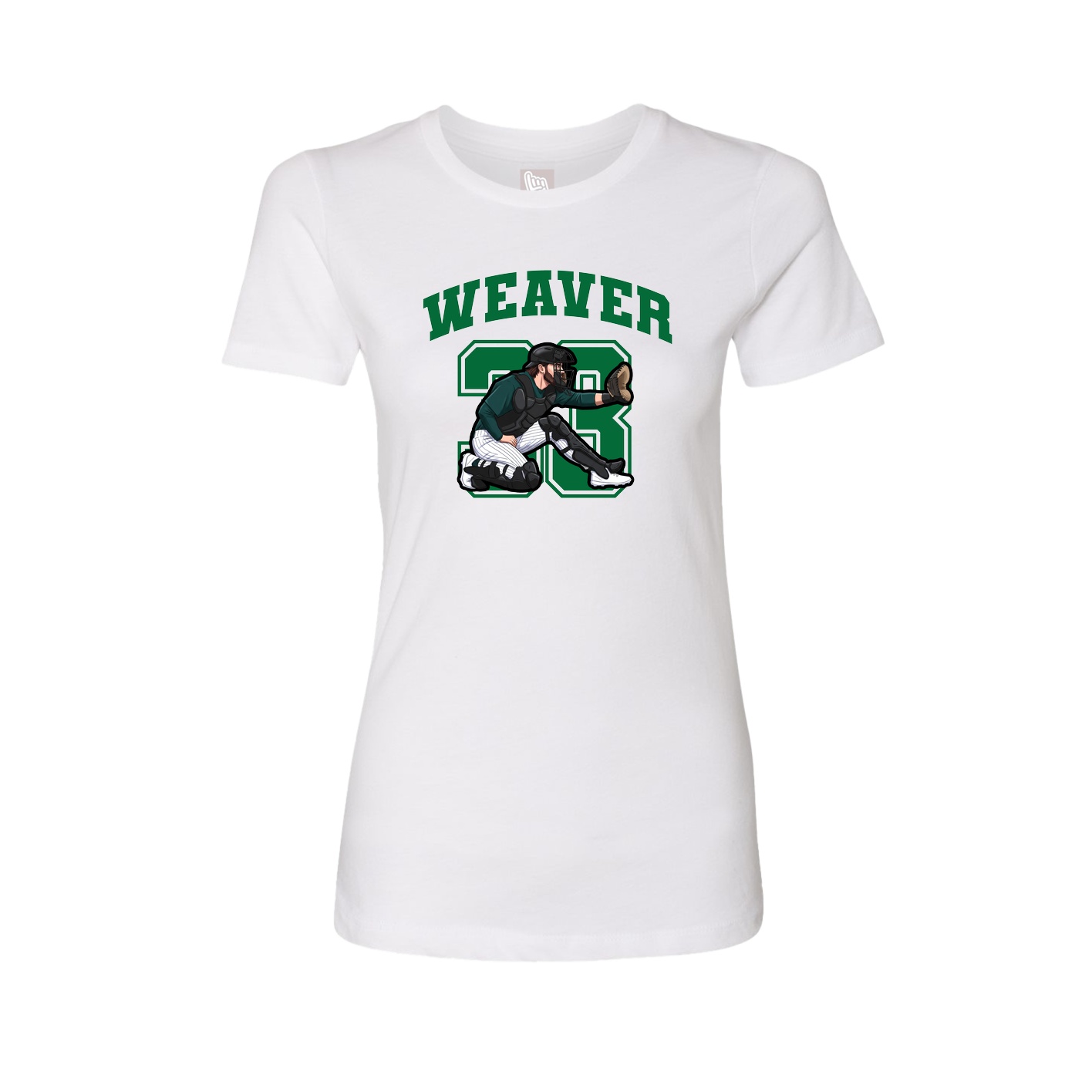 Womens Tee — Number in White