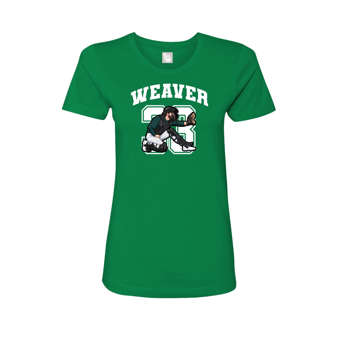 Womens Tee — Number in Green