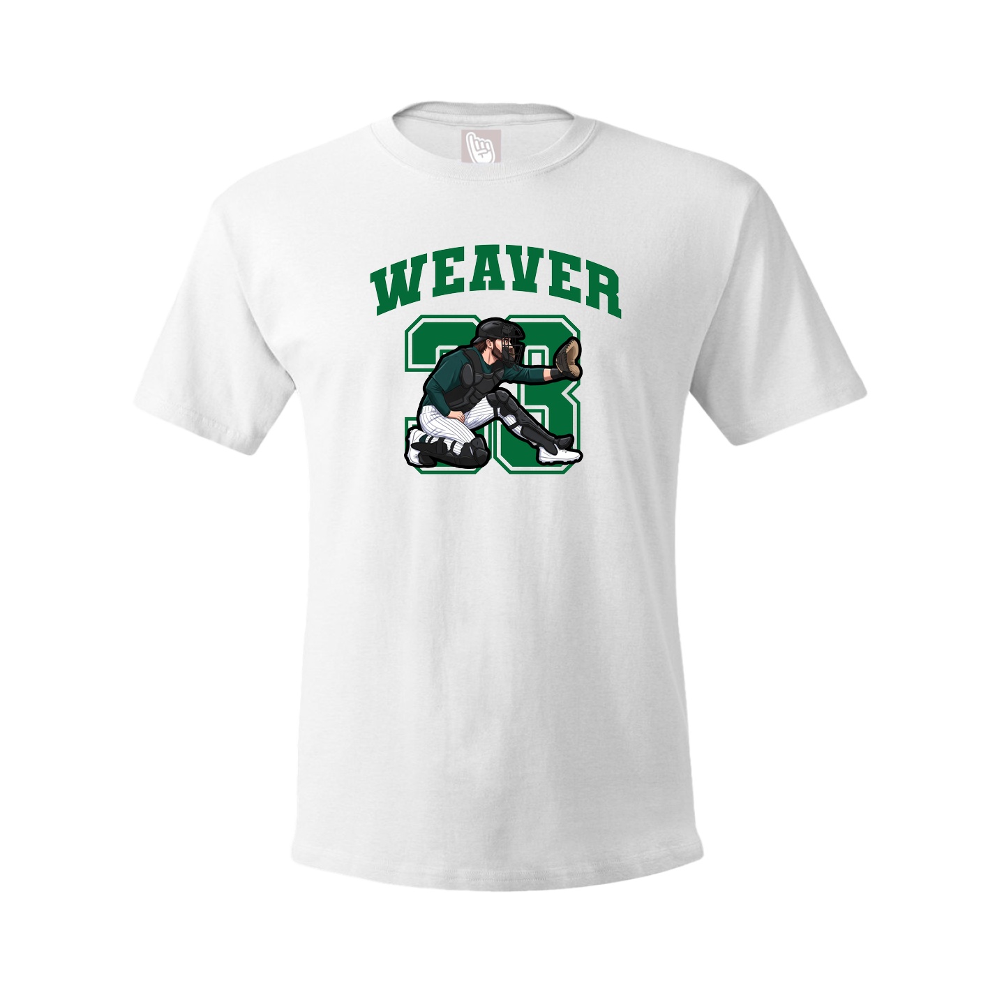 Youth Tee — Number in White