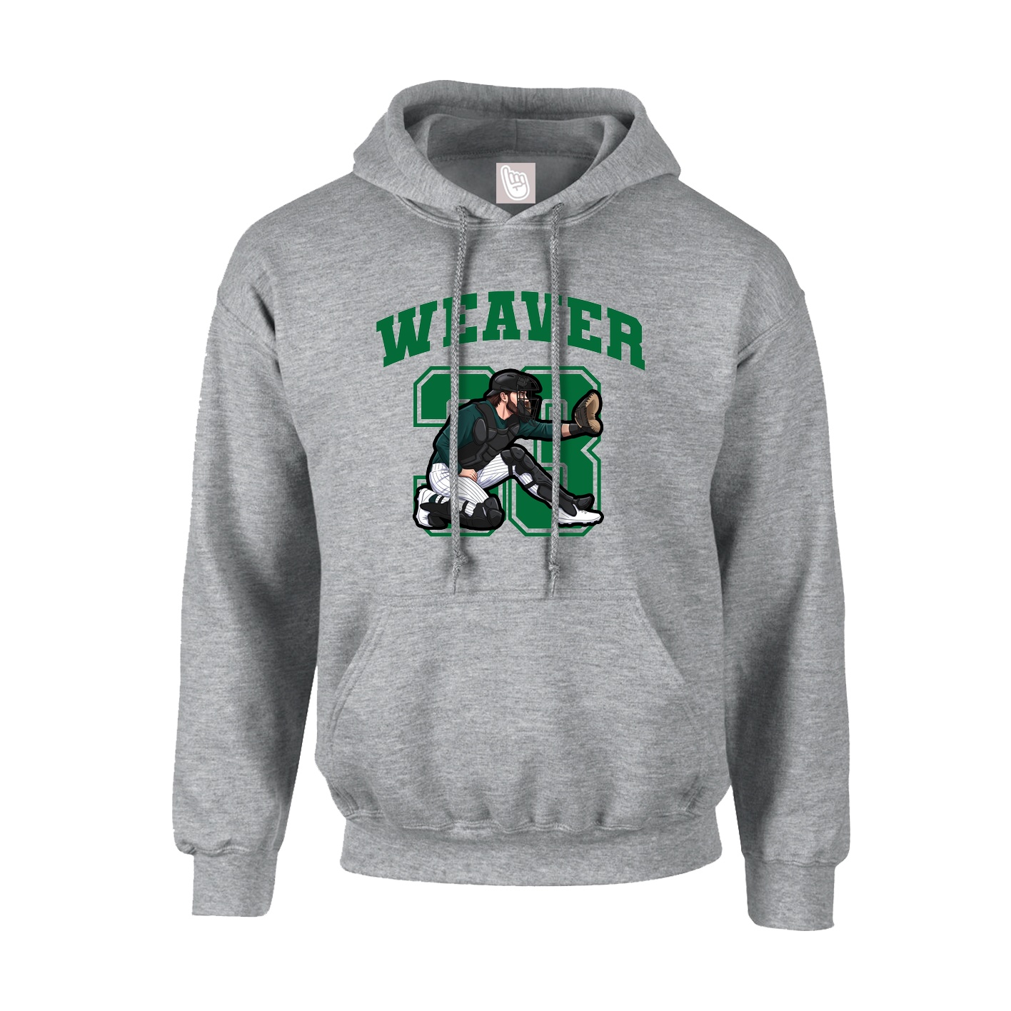 Hoodie — Number in Grey