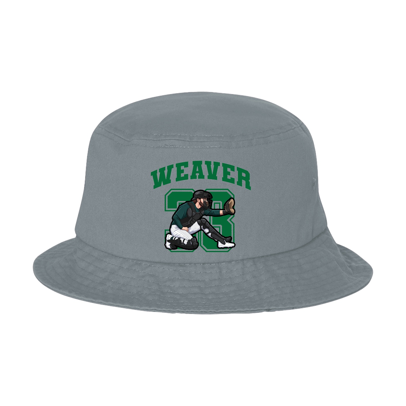 Bucket Cap — Number in Grey
