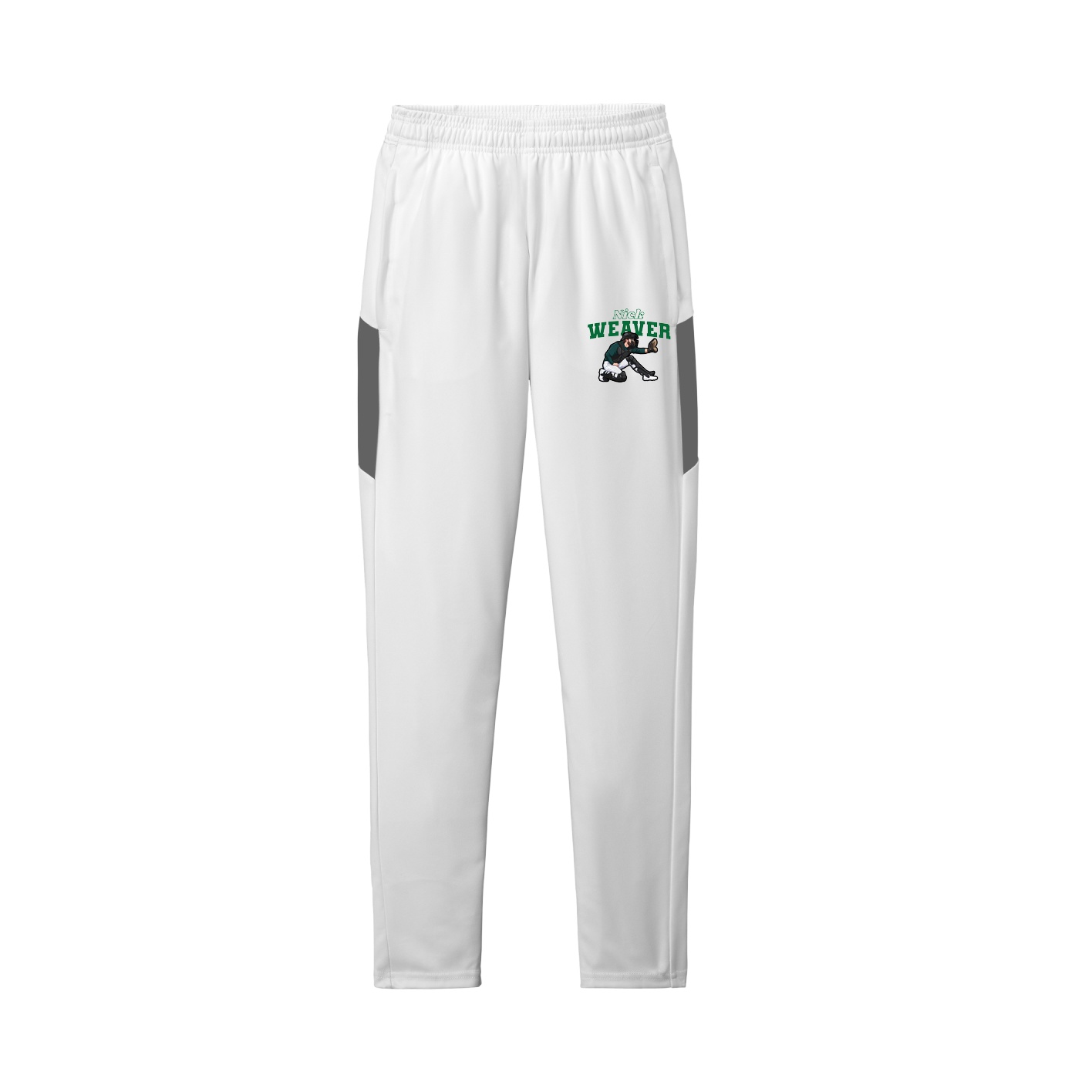 Team Travel Pant — Name Arch in White/Grey