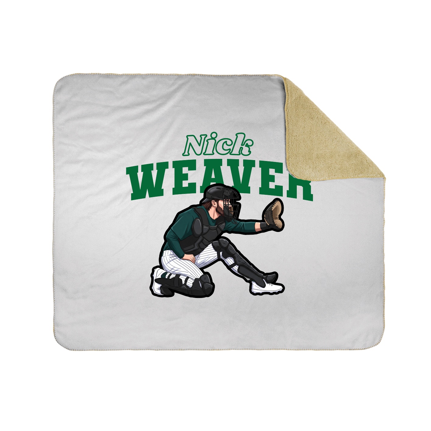 Throw Blanket — Name Arch in White