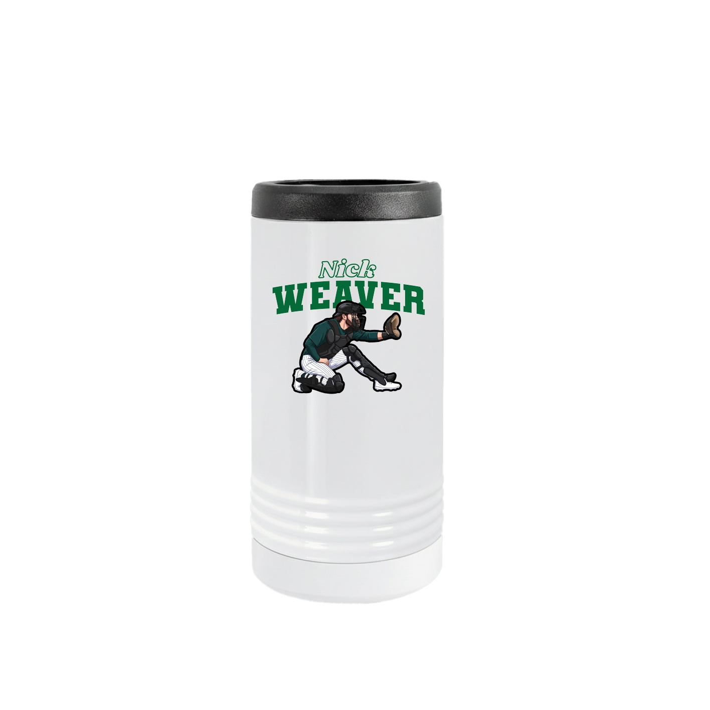 Slim Beverage Holder — Name Arch in White