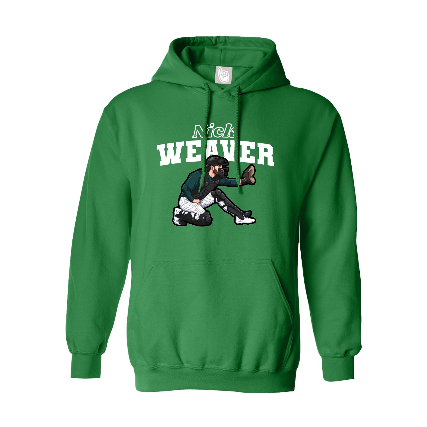 Hoodie — Name Arch in Green