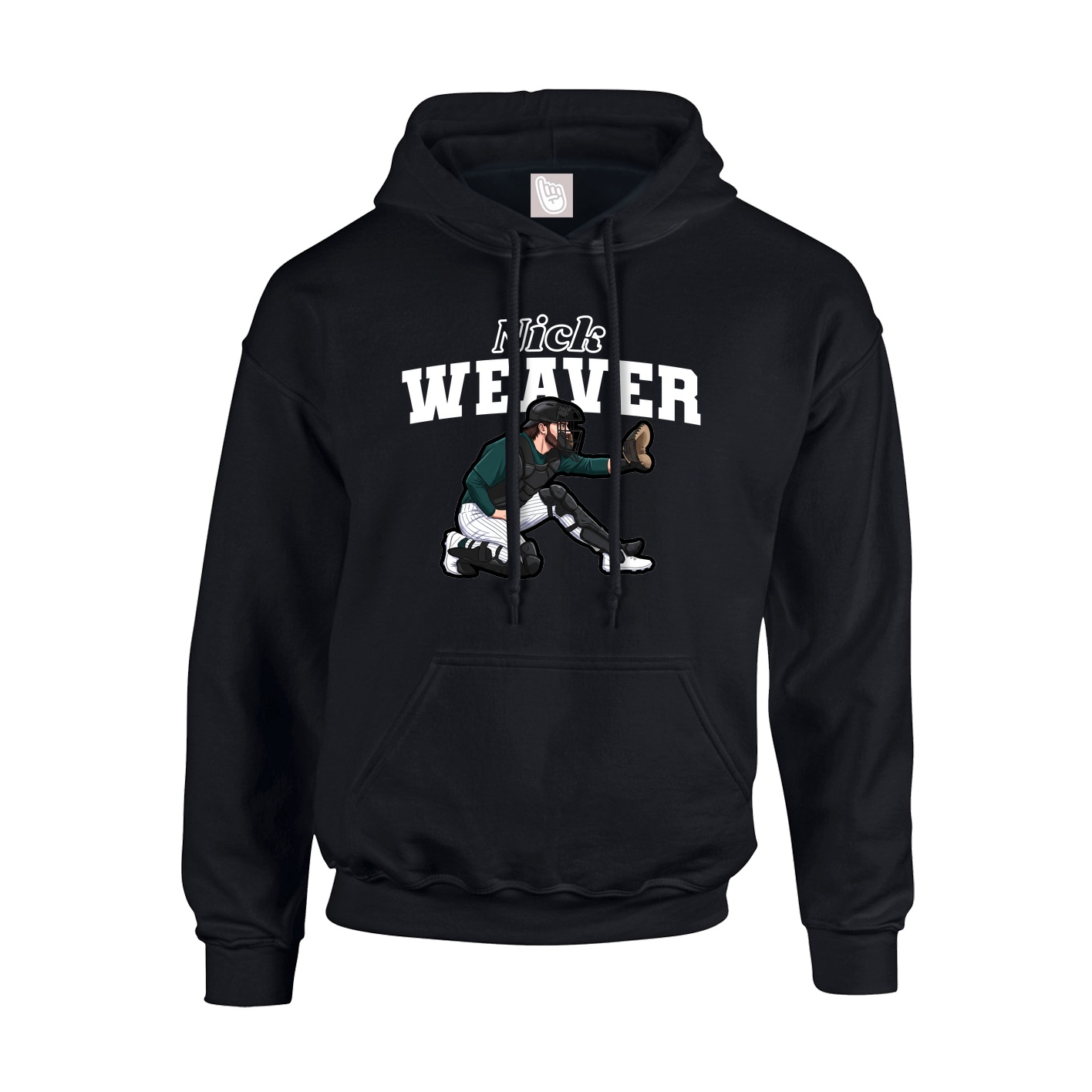 Youth Hoodie — Name Arch in Black