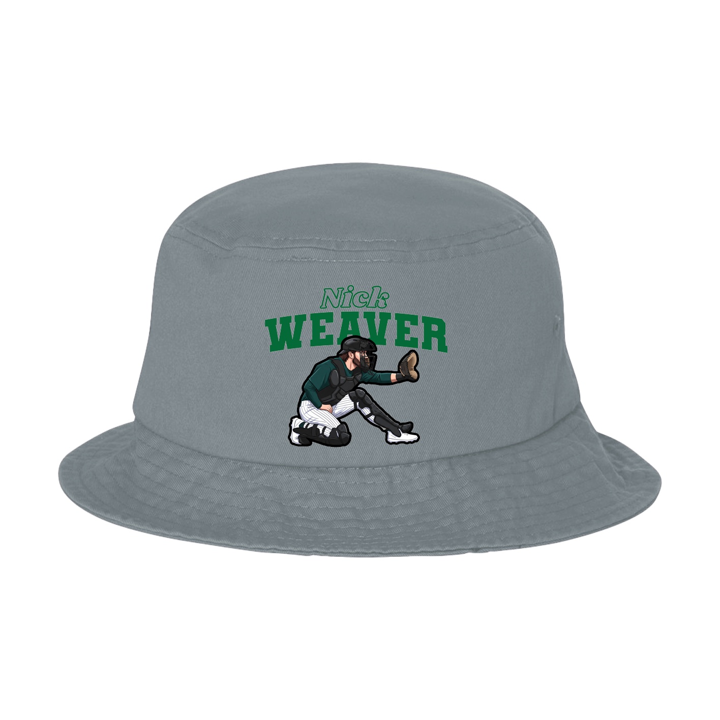 Bucket Cap — Name Arch in Grey