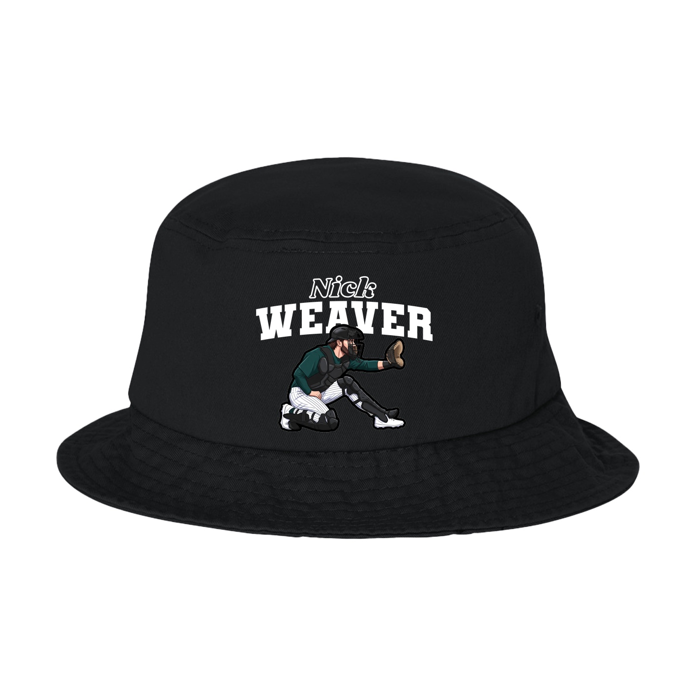 Bucket Cap — Name Arch in Black