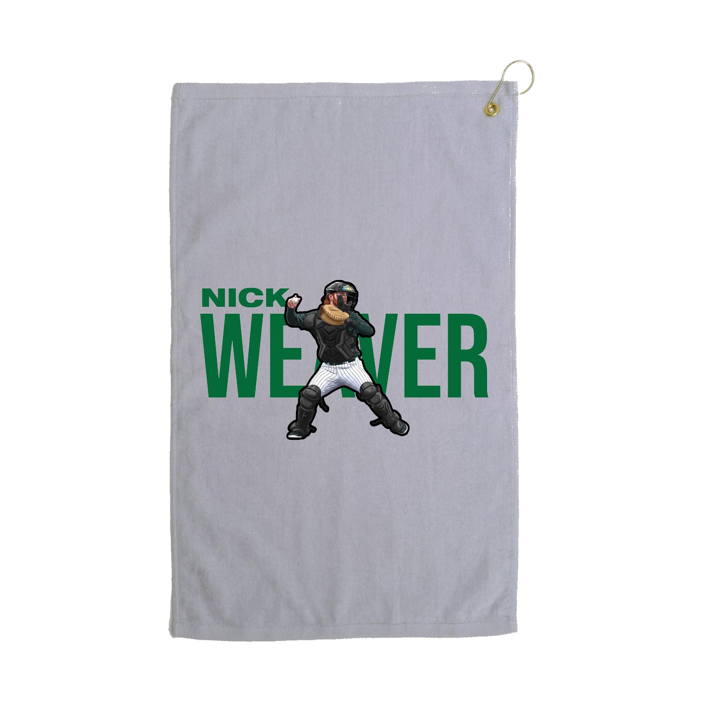Golf Towel — Player Name in Grey