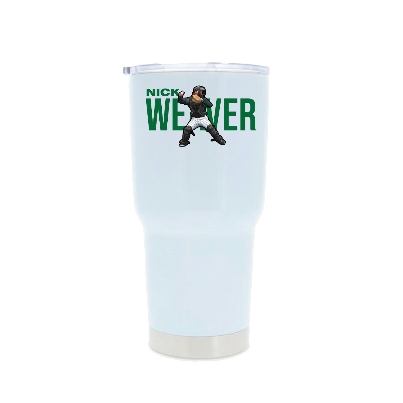 30oz Stainless Steel Tumbler — Player Name in White