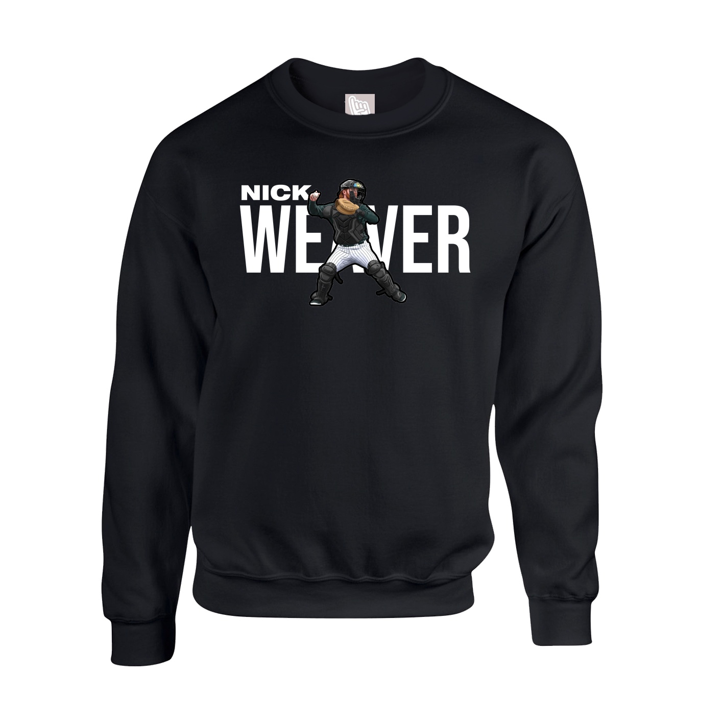 Fleece Crew — Player Name in Black