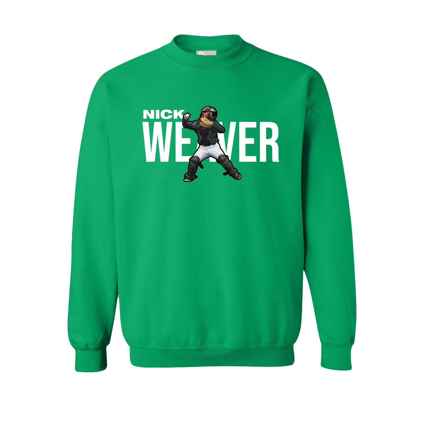 Fleece Crew — Player Name in Green