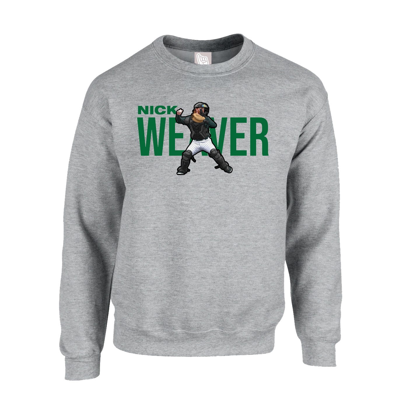Fleece Crew — Player Name in Grey