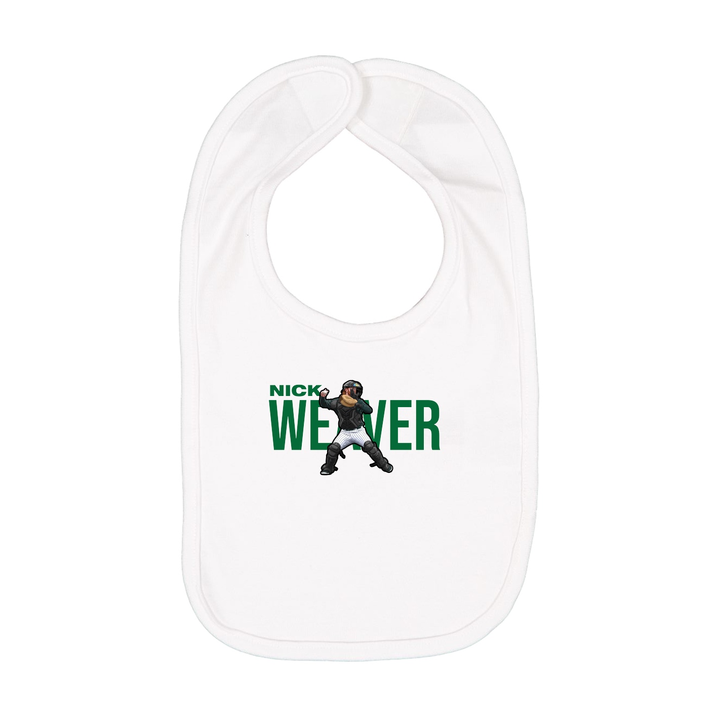 Infant Bib — Player Name in White