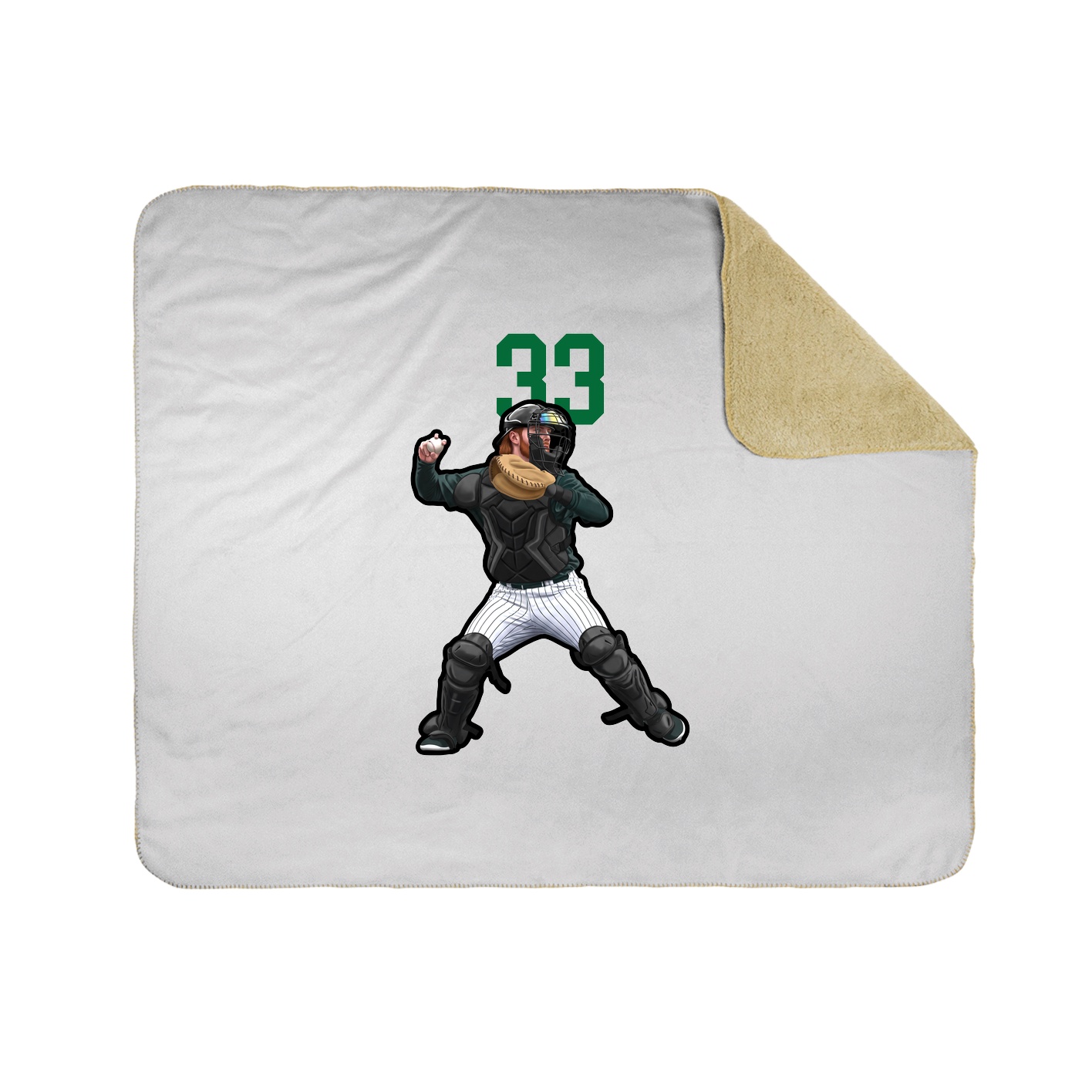 Throw Blanket — Number Top in White