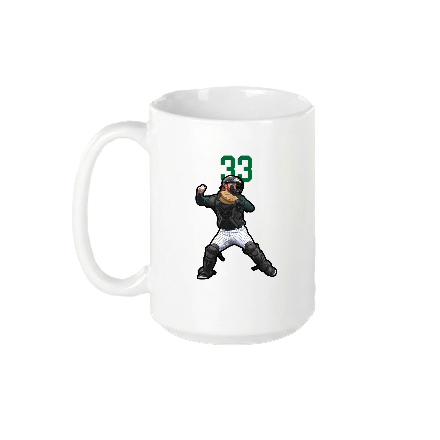 15oz Coffee Mug — Number Top in White