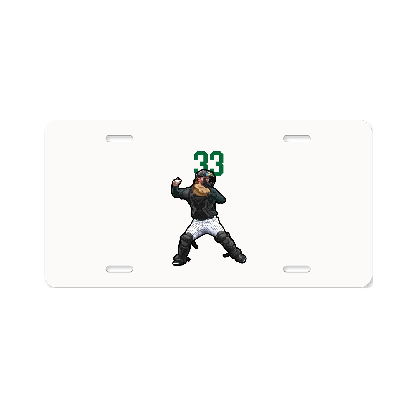 License Plate — Number Top in Classic