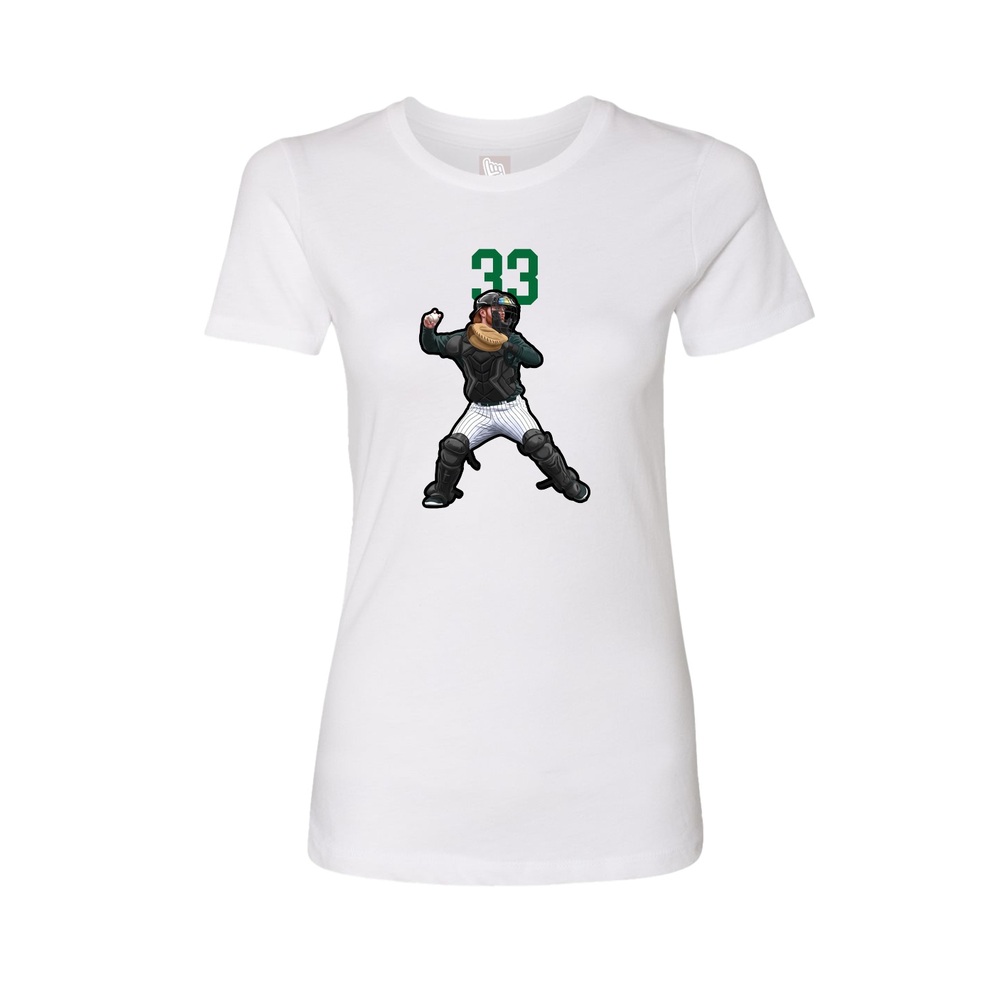 Womens Tee — Number Top in White