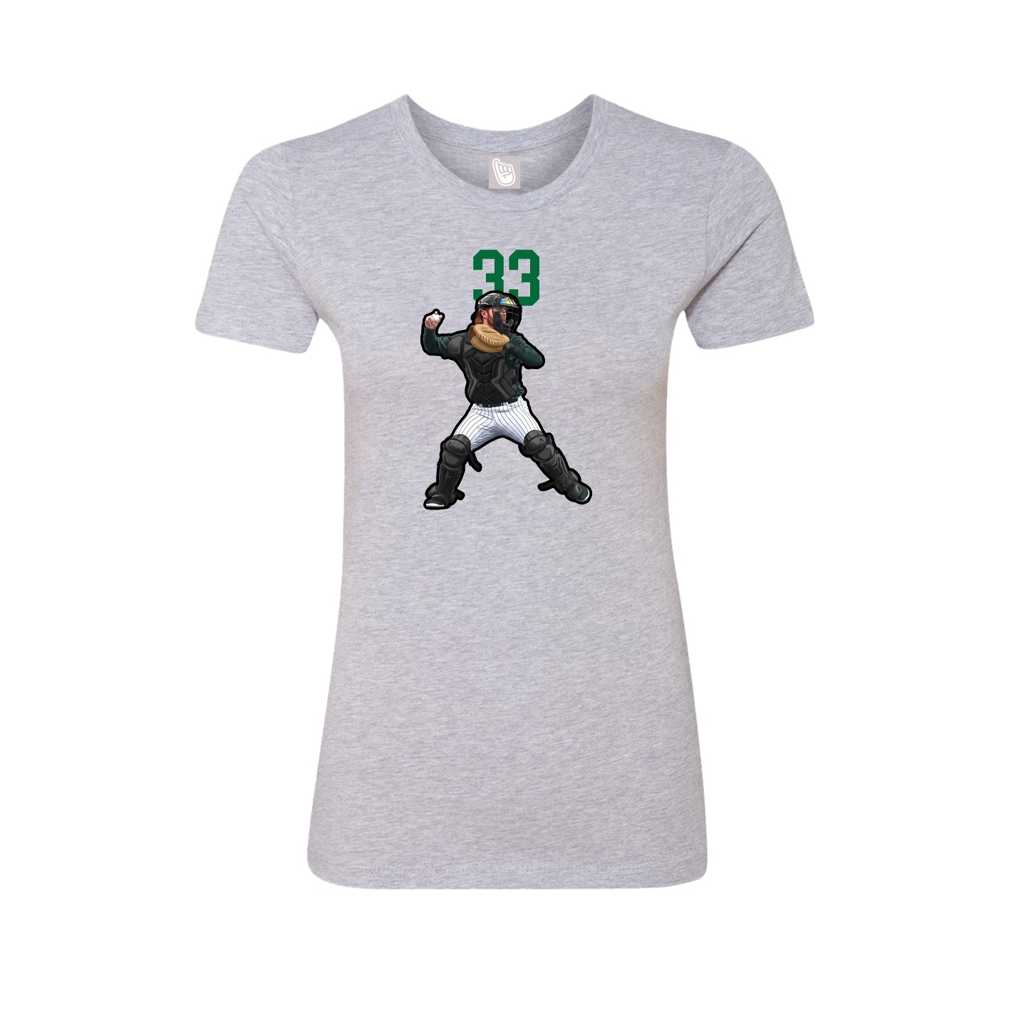 Womens Tee — Number Top in Grey