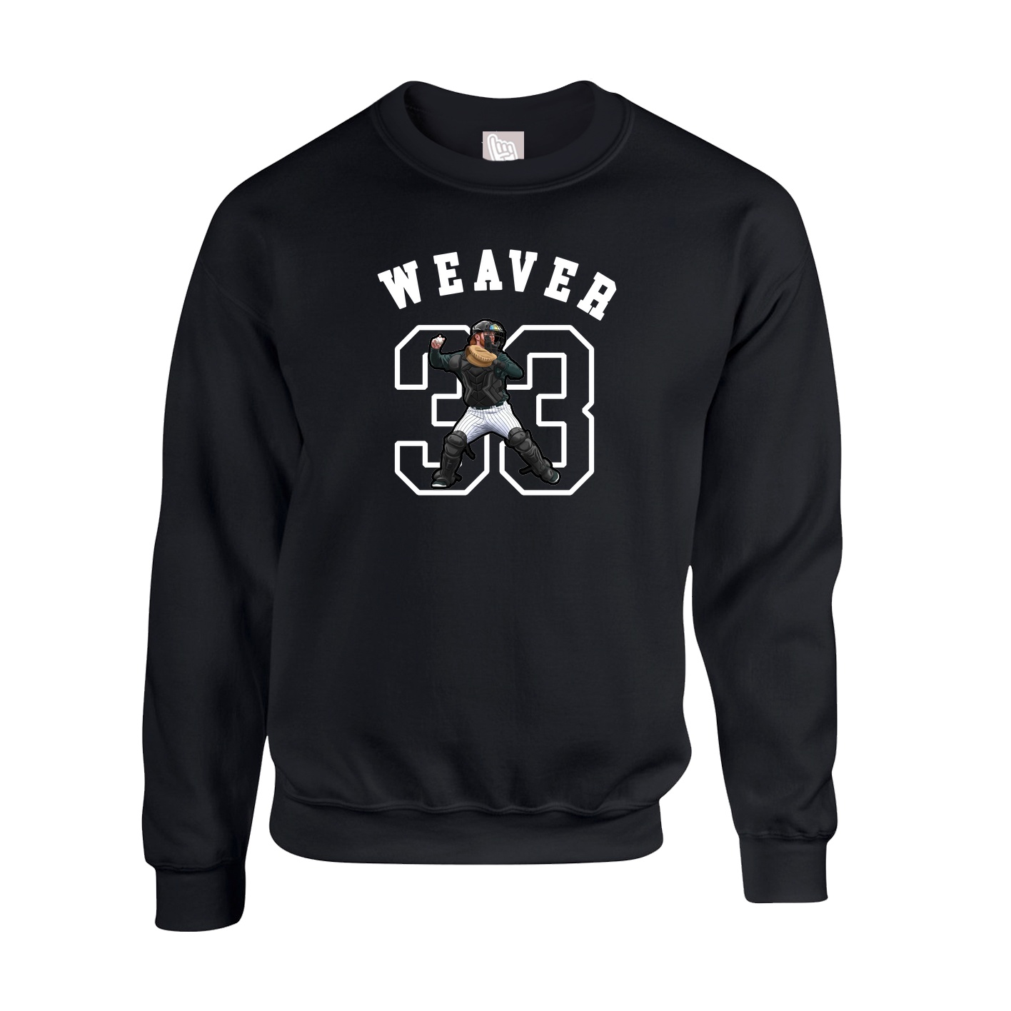 Fleece Crew — Shirsey Arch in Black