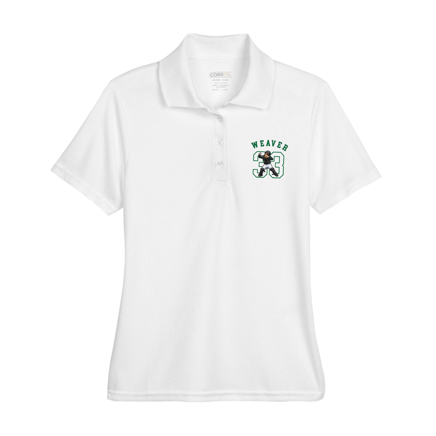 Womens Performance Polo — Shirsey Arch in White