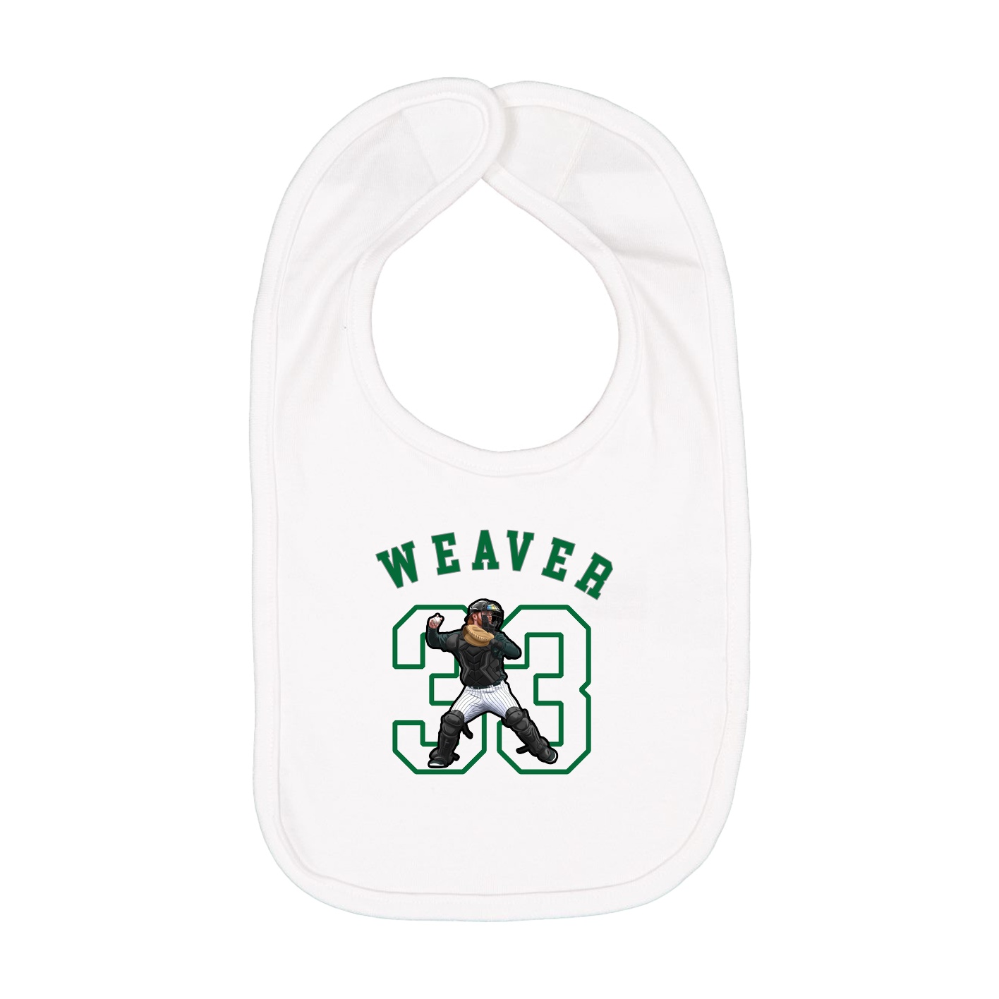 Infant Bib — Shirsey Arch in White