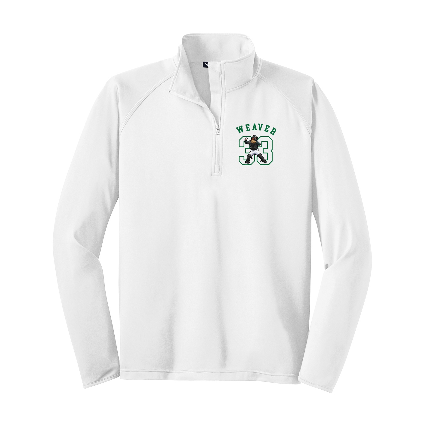 Q-Zip Pullover — Shirsey Arch in White