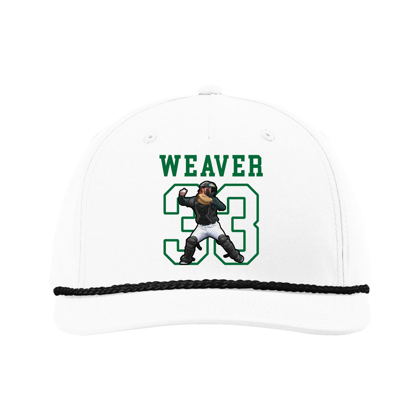 Five-Panel Classic Rope Cap — Shirsey in White