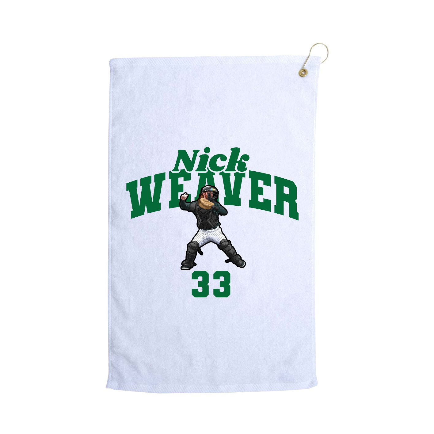 Golf Towel — Signature Arch in White
