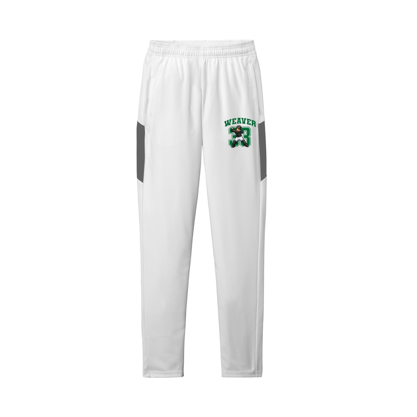Team Travel Pant — Number in White/Grey