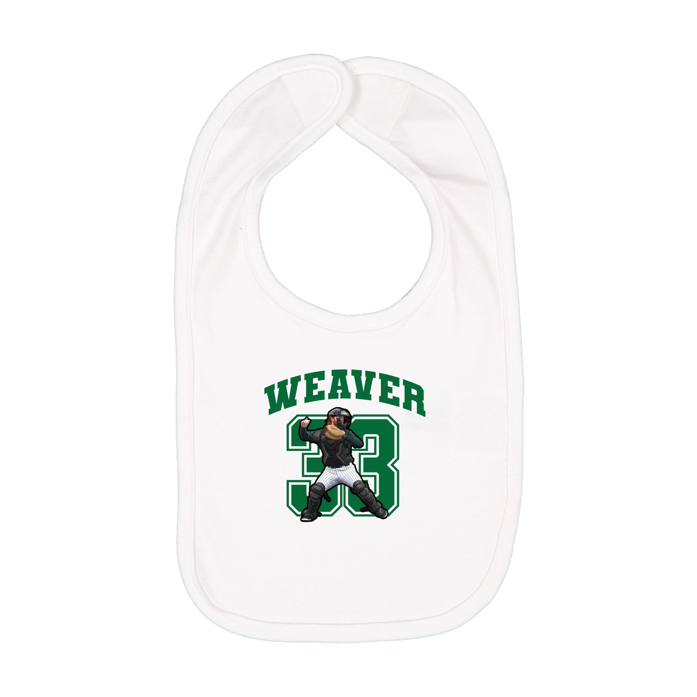 Infant Bib — Number in White