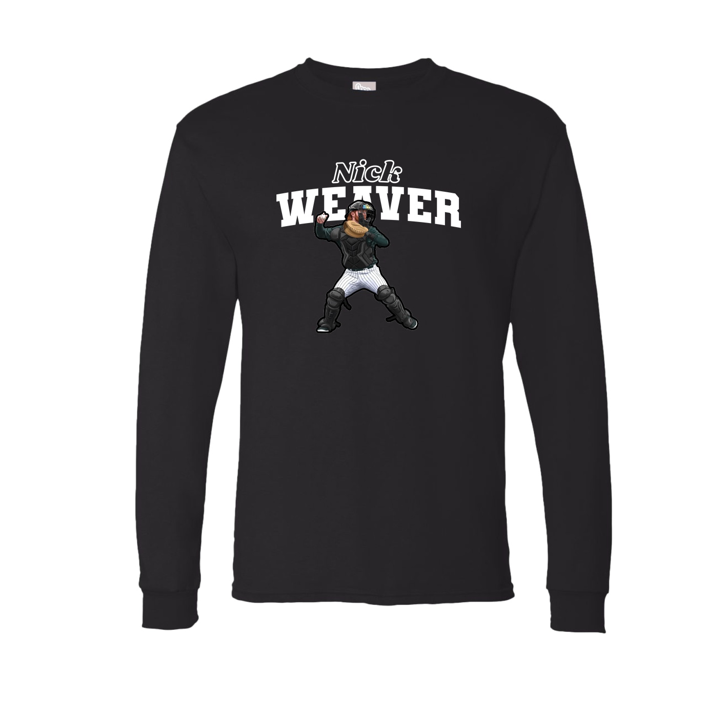 Long Sleeve Tee — Name Arch in Black