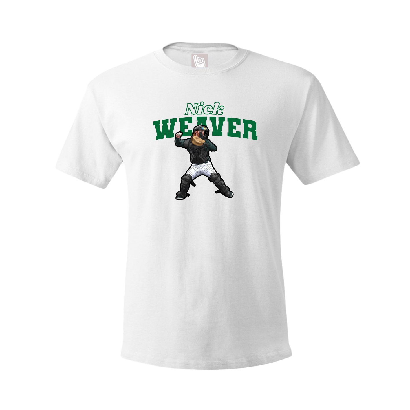 Youth Tee — Name Arch in White