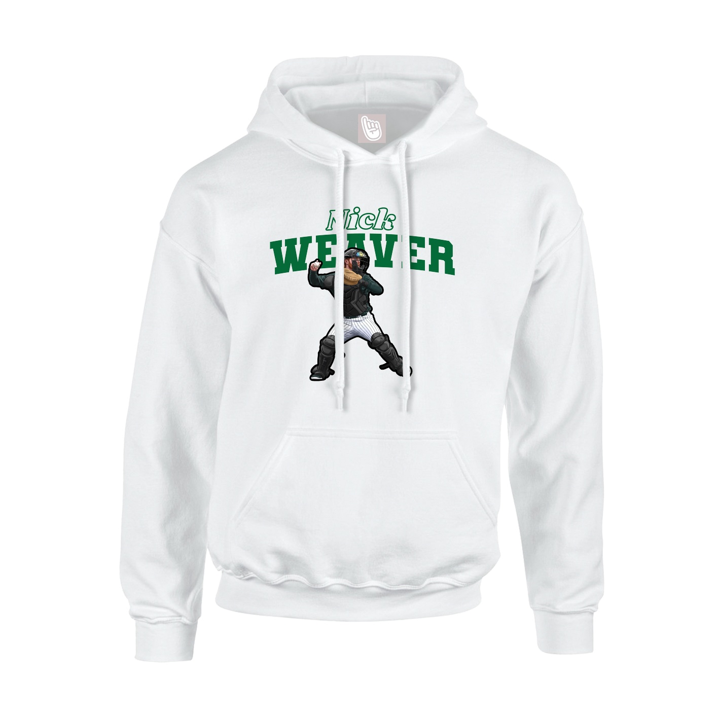 Hoodie — Name Arch in White