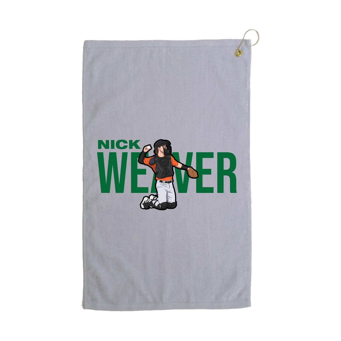Golf Towel — Player Name in Grey