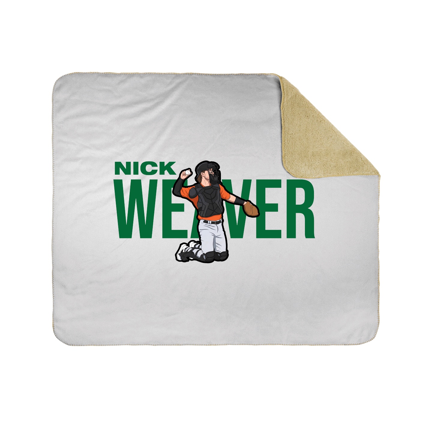 Throw Blanket — Player Name in White