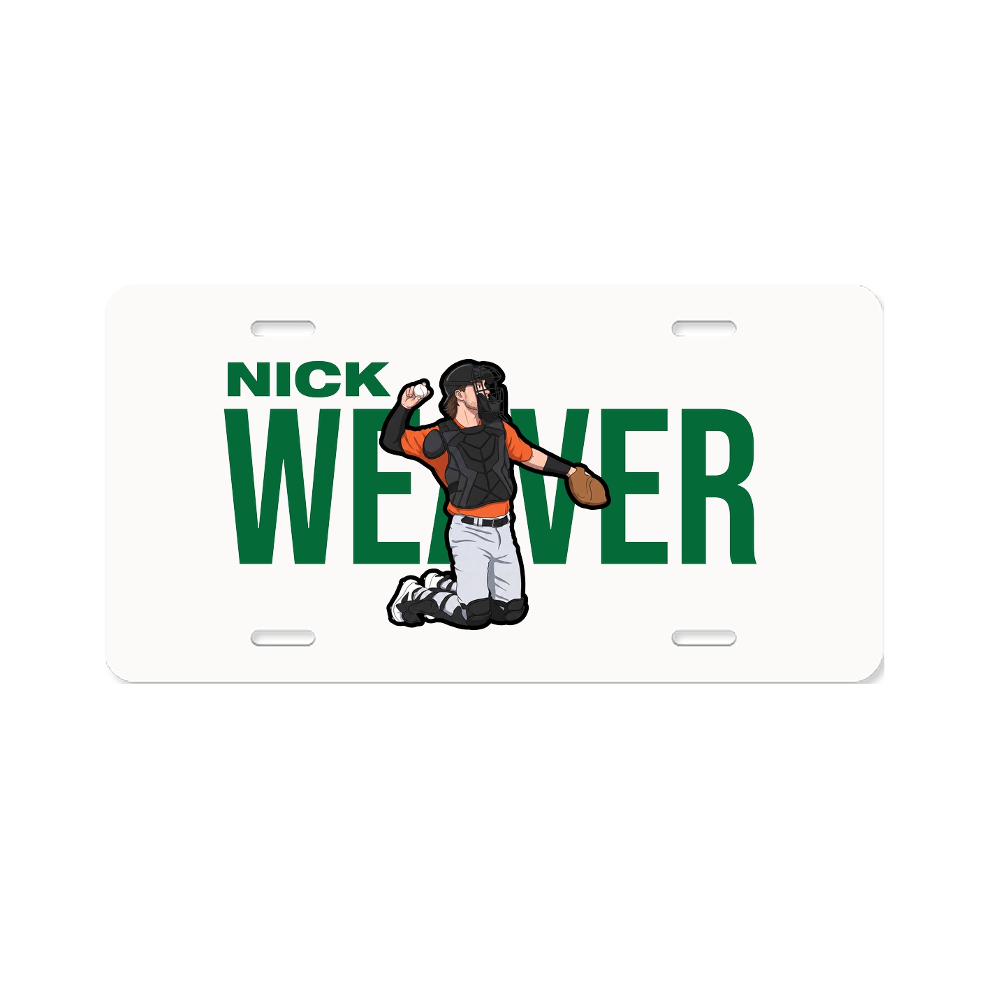 License Plate — Player Name in Classic