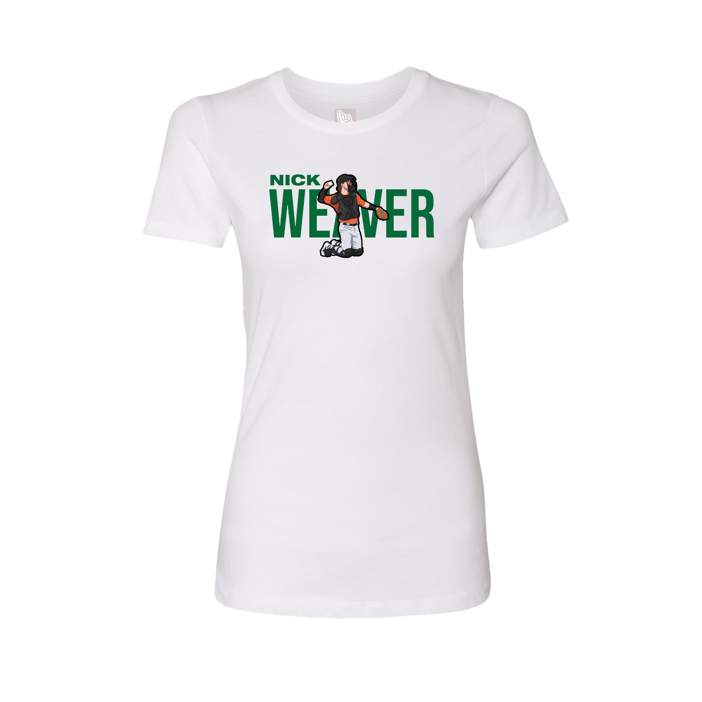 Womens Tee — Player Name in White