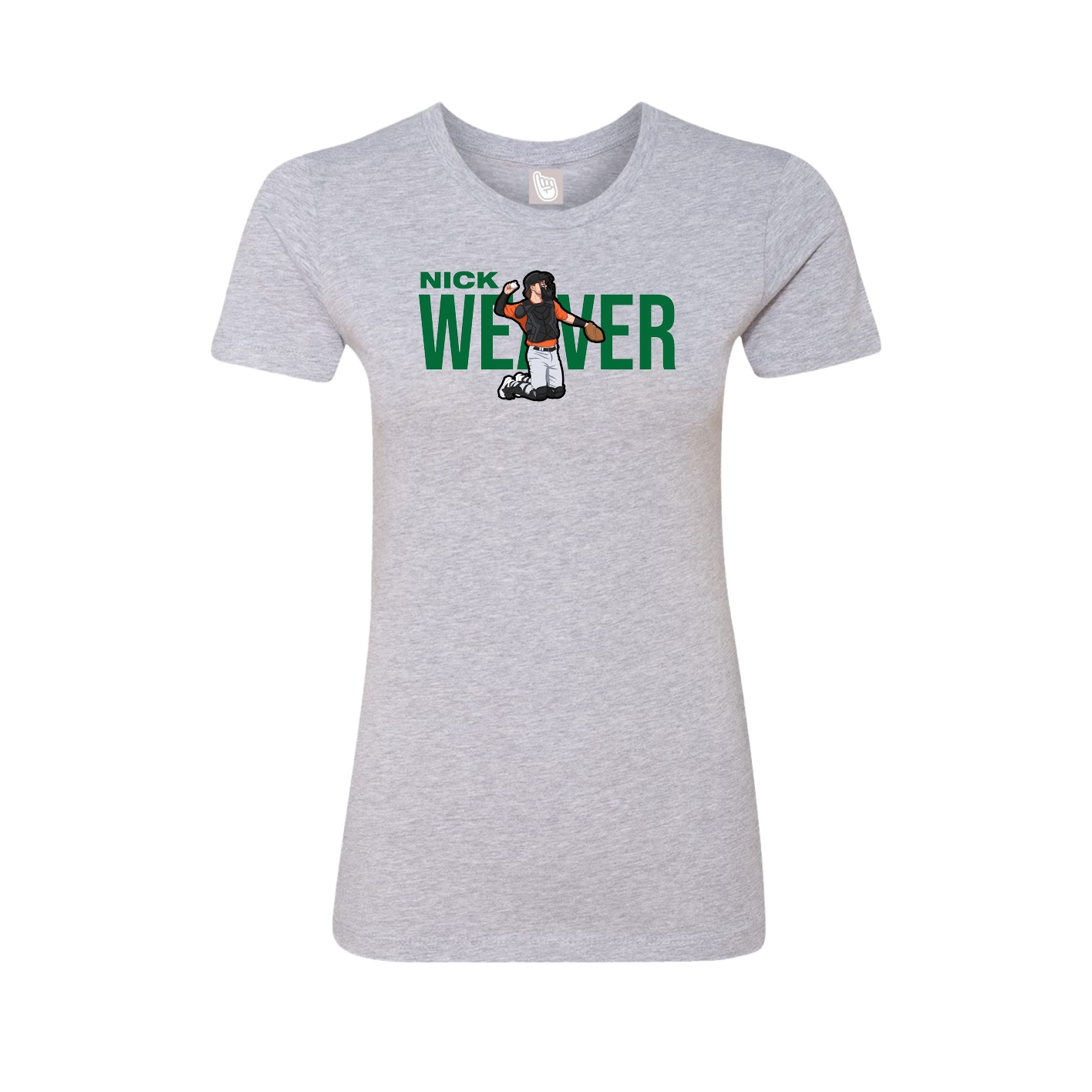 Womens Tee — Player Name in Grey