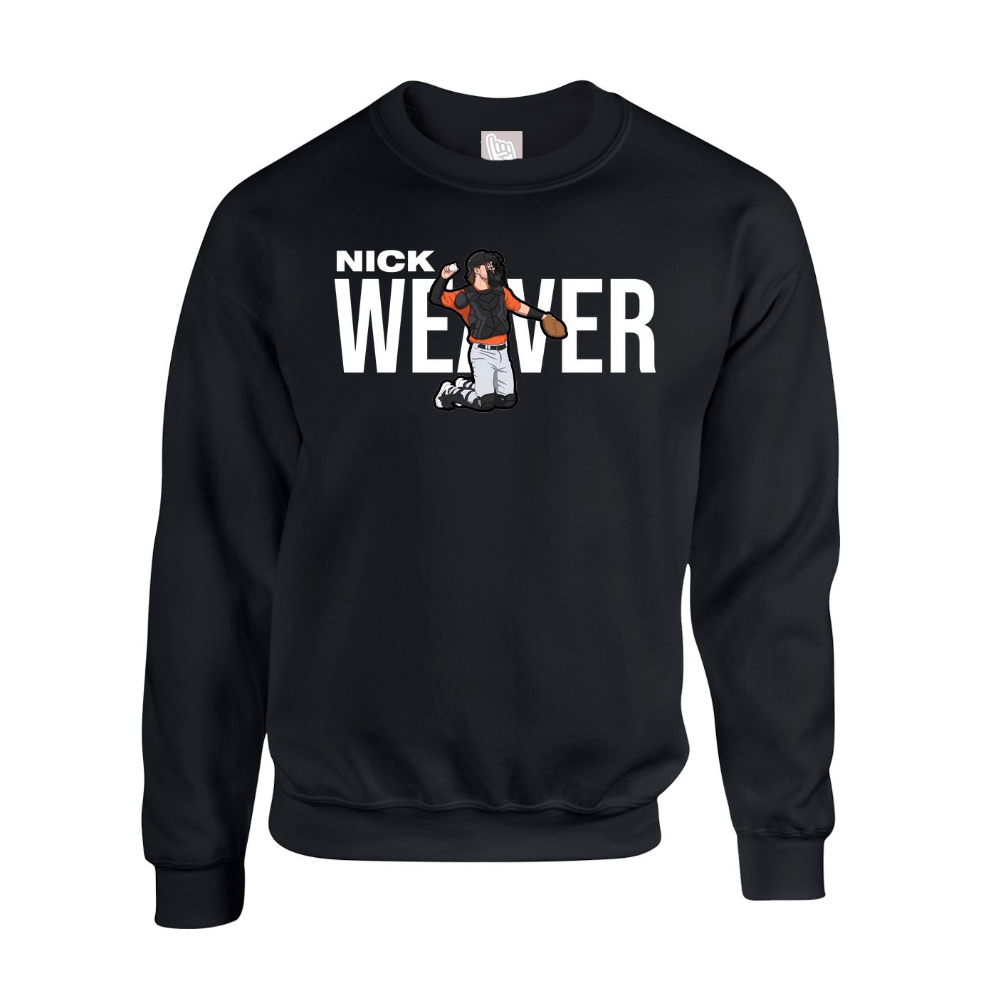 Fleece Crew — Player Name in Black